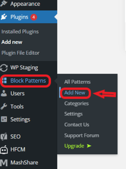 block patterns