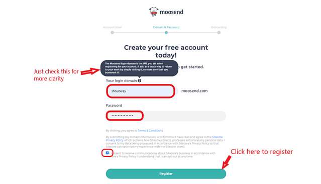 moosend free account snap